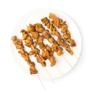 A plate of boiled and marinated chicken gizzards